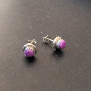Vintage 925 sterling silver handmade stud earrings